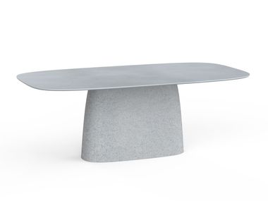 Rectangular concrete garden table LEVIT L Betoni