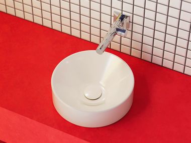 Einzel- rundes Aufsatzwaschbecken aus emailliertem Stahl BETTESUNO Bette