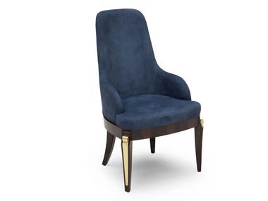 Sedia imbottita in nabuk con braccioli GENEVIEVE ARM Bianchini