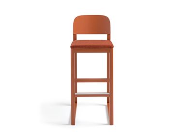 High beech stool with padded seat BOB Billiani