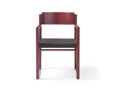 Beech armchair with woven strap seat IBISCO Billiani