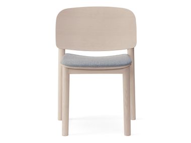 Stackable ash chair with padded seat WHITE 132 Billiani