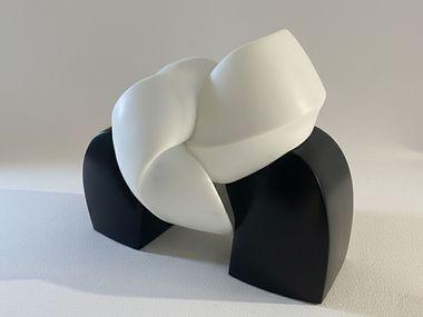 Scultura luminosa in resina LINK Binome