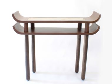 Consolle rettangolare in legno e resina SLEDGE Binome