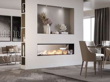 BioKamino, BKBF-B Caminetto incassato a doppia facciata a bioetanolo