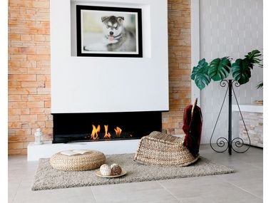 Built-in 3-sided bioethanol fireplace BKBF-C BioKamino