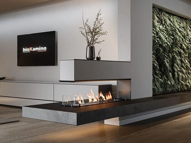 BioKamino, BKBF-T Caminetto incassato a tripla facciata a bioetanolo