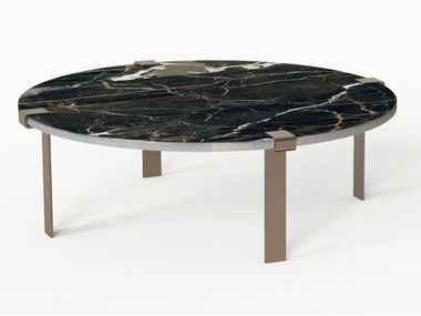 Low round ceramic coffee table AMULET Bizzotto Italia