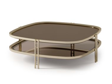 Square mirrored glass central coffee table IKAT Bizzotto Italia