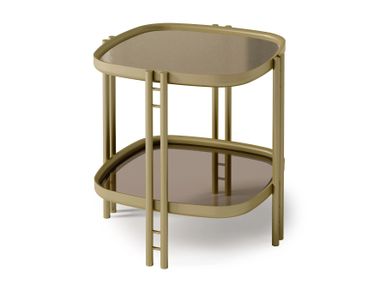 Square mirrored glass coffee table IKAT Bizzotto Italia