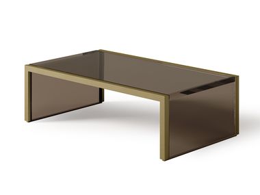 Low rectangular glass central coffee table IKAT Bizzotto Italia
