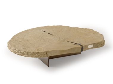 Round briar central coffee table SIDNEY Bizzotto Italia
