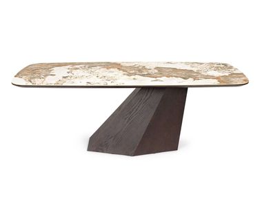 Ceramic table with sculptural base DAVIDA Bizzotto