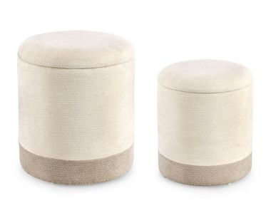Set di 2 pouf contenitore in tessuto DEVA Bizzotto