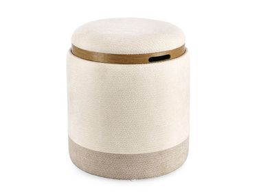 Pouf contenitore rotondo in tessuto DEVA Bizzotto