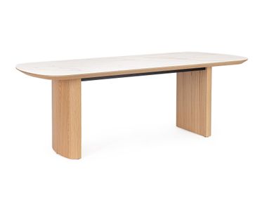 Rectangular ceramic and wooden table GAVRIEL Bizzotto