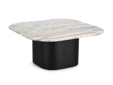Square marble coffee table with central base LEANDER Bizzotto