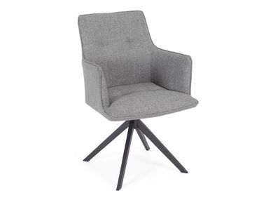 Swivel teak garden chair with armrests SKAGEN Bizzotto