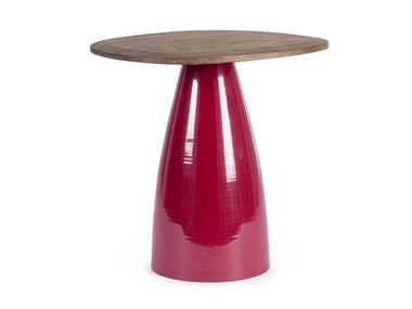 Steel and wood high side table STANLEY Bizzotto