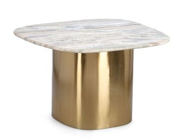 Marble coffee table with steel central base CADMUS Bizzotto