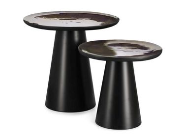 Round Mango coffee table with central base ZAINAB Bizzotto
