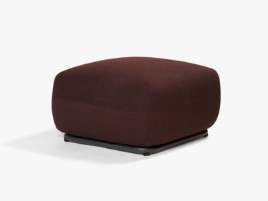 Square fabric pouf SOMA Blå Station