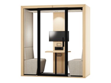 Multi-person acoustic office pod with Integrated Lighting DUO Blabla-Cube