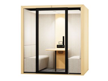 Acoustic office pod with Integrated Lighting SIXO Blabla-Cube