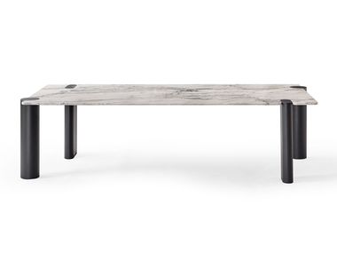 Rechteckiger Tisch aus Marmor AMORIS Black Tie
