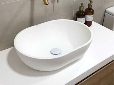 Oval countertop Solid Surface washbasin DREAM Blubbain