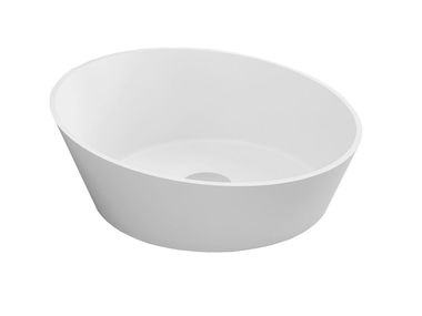 Oval countertop Solid Surface washbasin DUNAS Blubbain