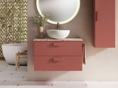 Hängender Waschtischunterschrank aus MDF mit Schubladen HOLIKA Blubbain