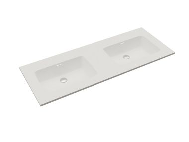 Double washbasin with integrated countertop KENT Blubbain