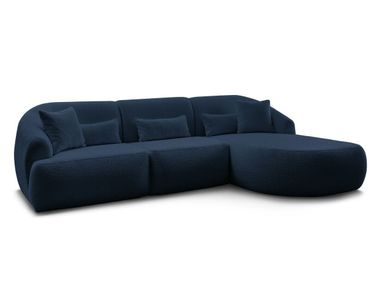 4 seater bouclé fabric sofa with chaise longue ALESIA Bobochic Paris