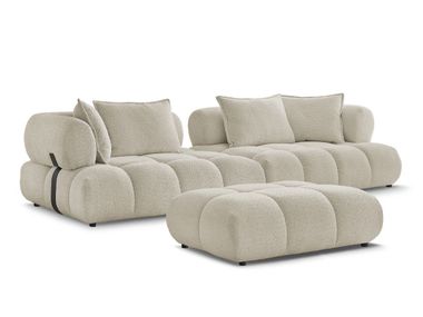 Modular 5 seater bouclé fabric sofa ALYA Bobochic Paris