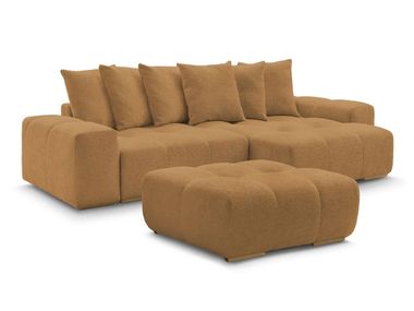 Modular bouclé fabric sofa with chaise longue ANAKIN Bobochic Paris