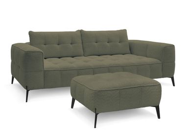Straight bouclé fabric sofa ANIS Bobochic Paris