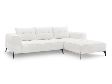 Modular bouclé fabric sofa with chaise longue ANIS Bobochic Paris