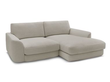 3 seater bouclé fabric sofa with chaise longue LEONORE Bobochic Paris