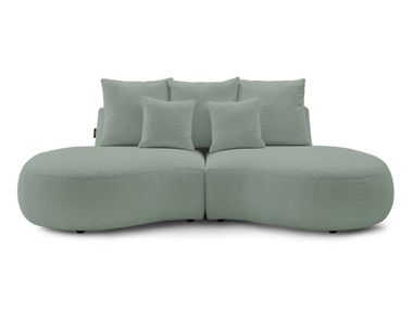 Curved 4 seater bouclé fabric sofa SAINT-GERMAIN Bobochic Paris