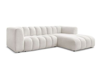Modular bouclé fabric sofa with chaise longue TALIA Bobochic Paris