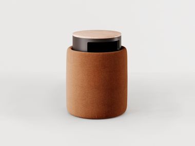 Pouf tondo contenitore con docking station ARES Bolzan