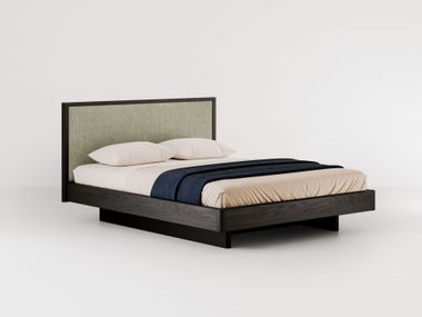 Letto matrimoniale in legno con testiera imbottita AWASE SOFT Bolzan