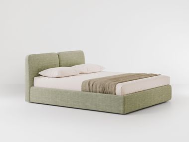 Doppelbett mit Bettkasten mit Polsterkopfteil FACE Bolzan