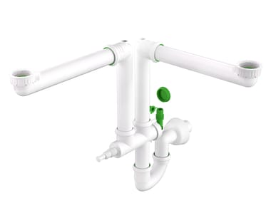 Bonomini, RING-O Sifone salva-spazio per lavelli cucina a due vie