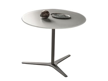 Round crystal and steel coffee table ELICA Bontempi