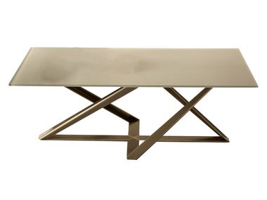 Crystal and steel central coffee table MILLENNIUM Bontempi