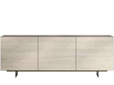 Wooden and marble sideboard with doors OLYMPIA Bontempi