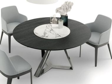 Round table with Lazy Susan MILLENNIUM Bontempi