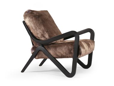 Fur armchair with armrests TAYLOR Borzalino